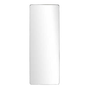 28 in. W. x 80 in. Modern Full Length Rounded Corner Mirror in Gold Stainless Steel Finish