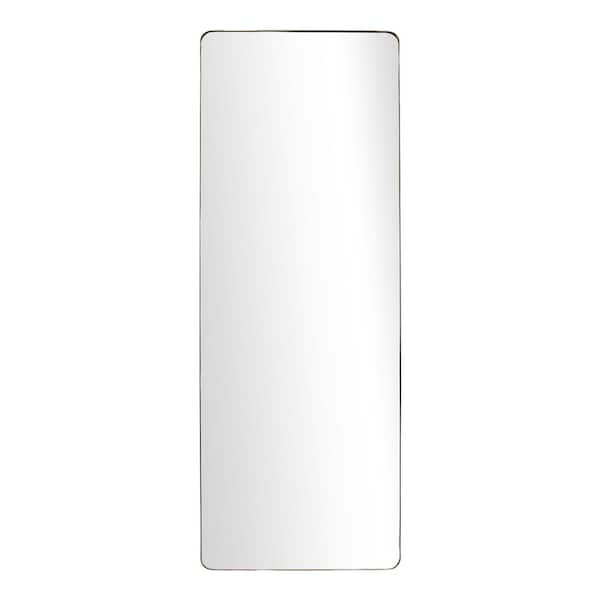 Mirrorize Canada 28 in. W. x 80 in. Modern Full Length Rounded Corner Mirror in Gold Stainless Steel Finish