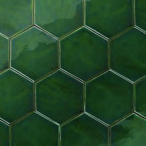 Viva Hex Antic Verde 5-7/8 in. x 6-3/4 in. Ceramic Wall Tile (9.24 sq. ft./Case)