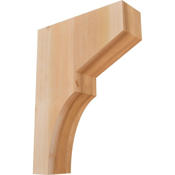 Ekena Millwork 3-1/2 in. x 12 in. x 16 in. Western Red Cedar Monterey Smooth Corbel
