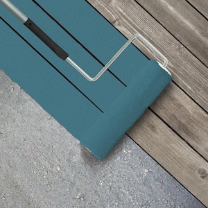 1 gal. #S460-5 Blue Square Textured Low-Lustre Enamel Interior/Exterior Porch and Patio Anti-Slip Floor Paint