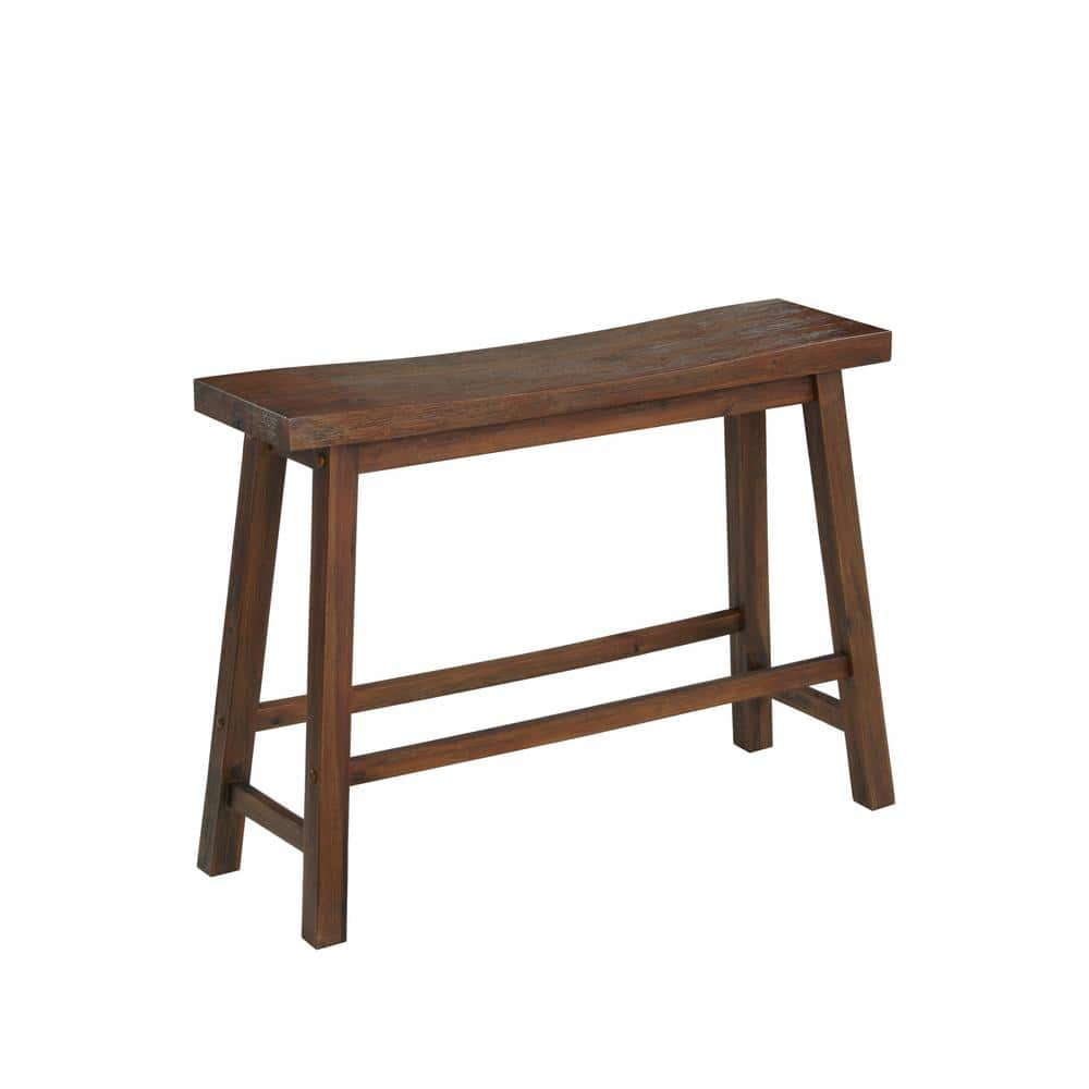24 in. H x 33 in. W Sonoma Chestnut Wire-Brush Wood Bench