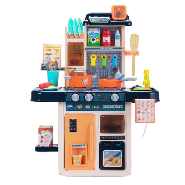 TOBBI Kids Play Kitchen Set Cooking Set with 42-Pieces Toy Kitchen Accessories