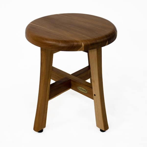 Small Teakwood Stool Intertwined Legs Small Teakwood Stool Intertwined Legs