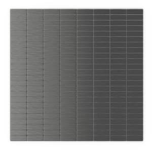 Urbain DG Dark Gray 11.42 in. x 11.57 in. x 5mm Metal Peel and Stick Wall Mosaic Tile (0.92 sq. ft./Each)