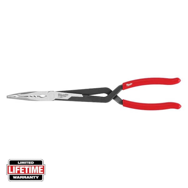 13 in. 45-Degree Long Needle Nose Pliers with Slip Resistant Grip