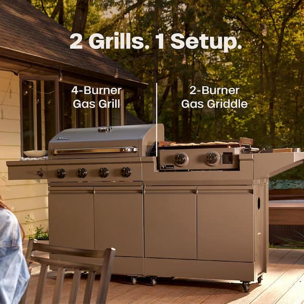 TYTUS Modular Duo with 4-Burner Gas Grill and 2-Burner Gas Griddle