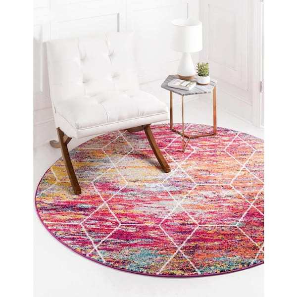 Trellis Frieze Geometric Multi 10 ft. x 10 ft. Area Rug