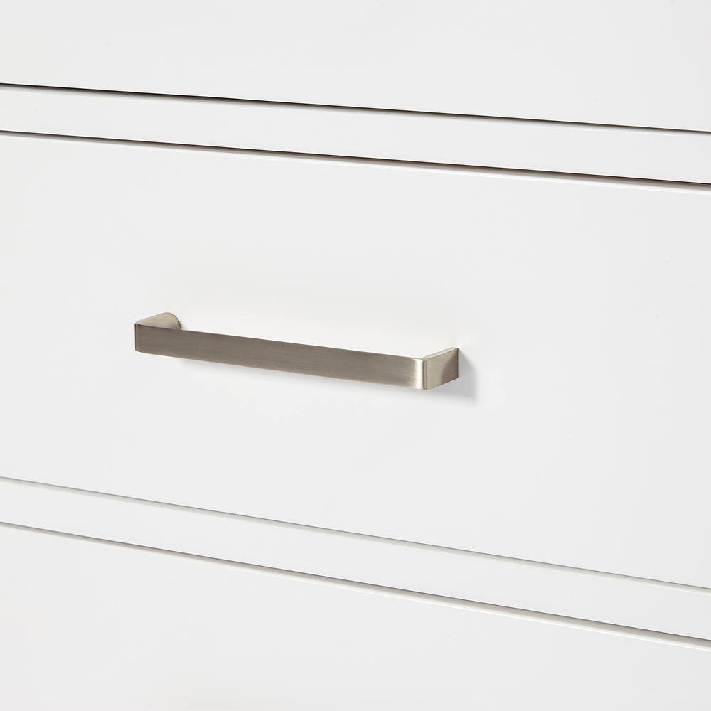 Cambridge 72'' White Freestanding Double Vanity with Brushed Nickel Hardware