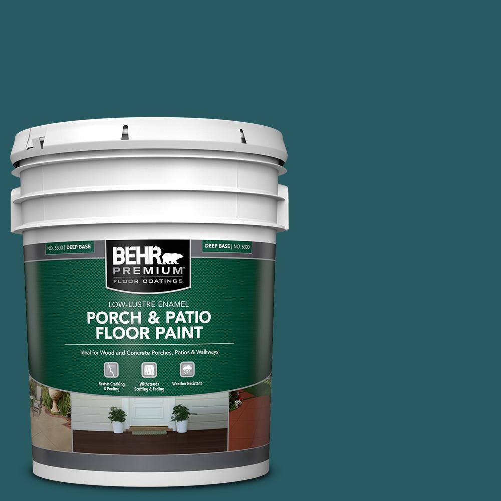 5 gal. #PPF-56 Terrace Teal Low-Lustre Enamel Interior/Exterior Porch and Patio Floor Paint price history on PriceWatchPro