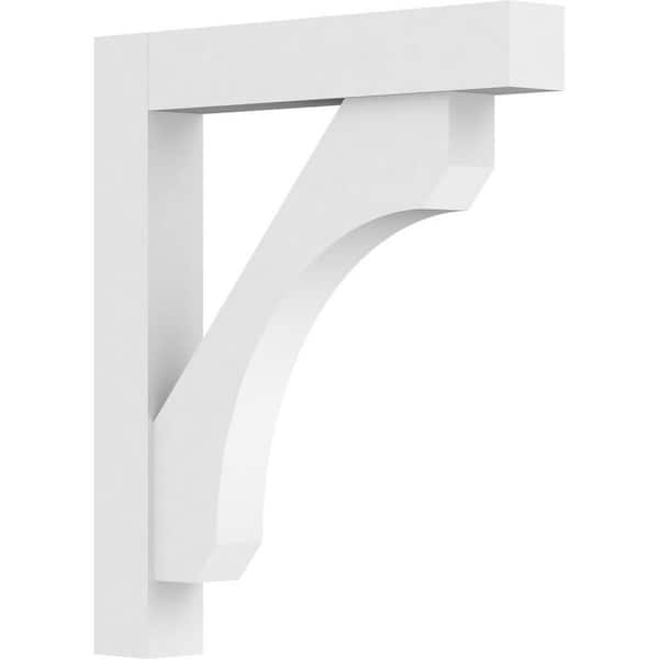Ekena Millwork Standard Legacy 3 in. W x 24 in. H x 24 in. D Signature Urethane Polyurethane Bracket With Block Ends