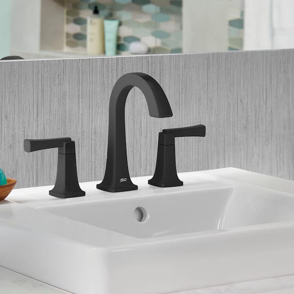 Townsend 8 in. Widespread 2-Handle High-Arc Bathroom Faucet with Speed Connect Drain in Matte Black