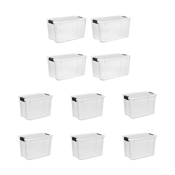 70 & 30 Quart Ultra Latch Storage Container Box and Lid (4 & 6 Pack)