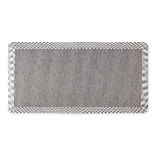 Comfort Air Mira Grey 19.6 in. x 39 in. Rectangle Kitchen Mat