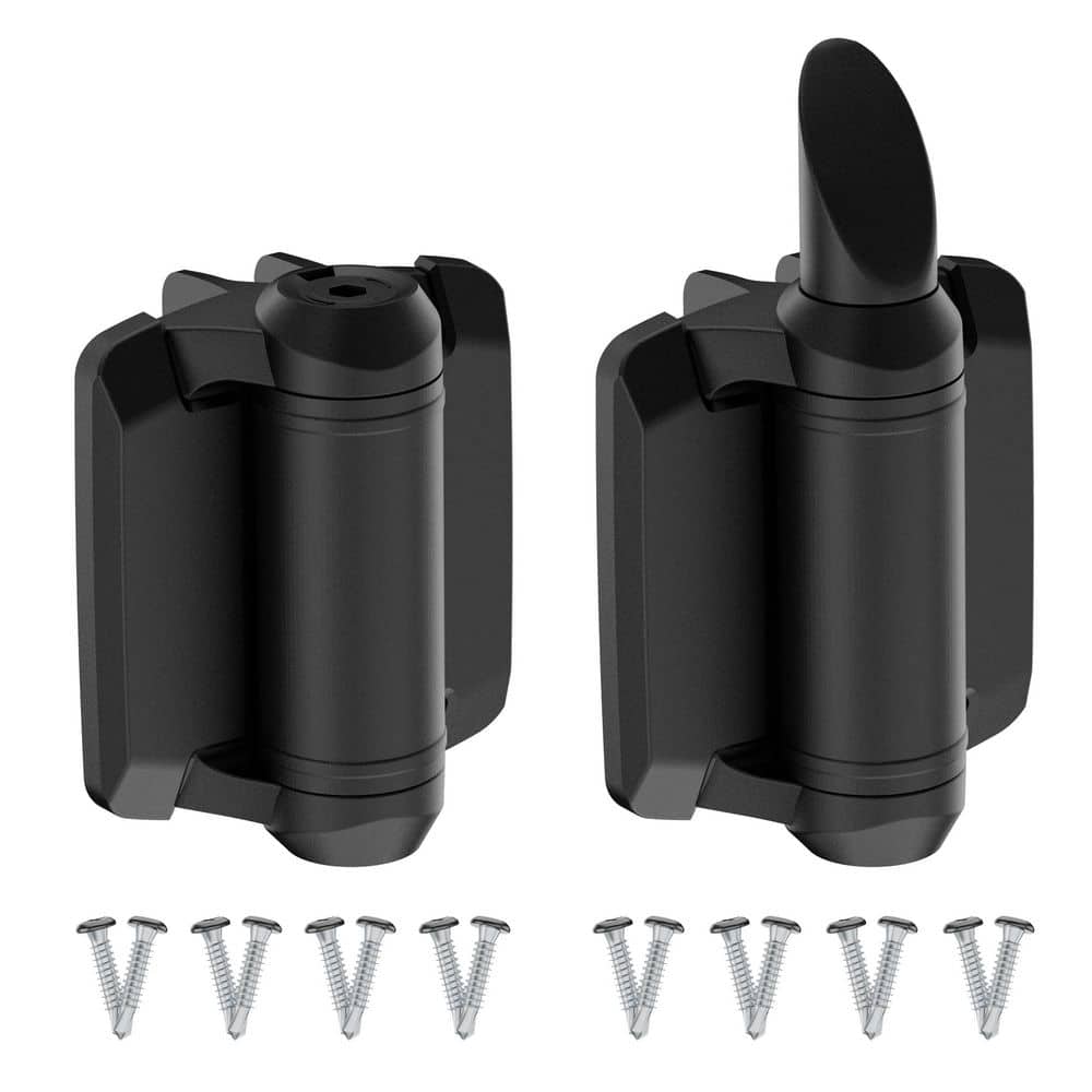 Self Closing Heavy Duty Black Gate Hinges with Adjustable Spring Tension, 2 Pack for Outdoor Gates price history on PriceWatchPro