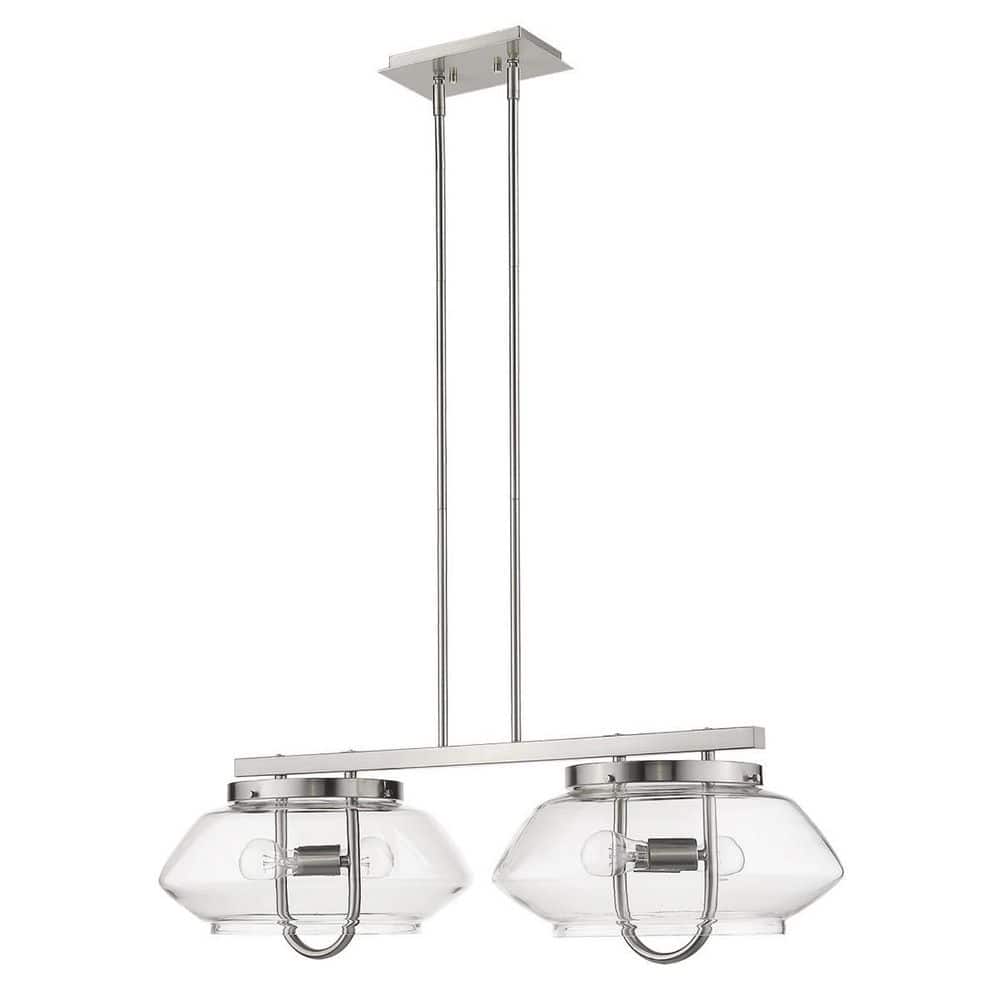 60-Watt 4-Light Nickel Pendant Light with Crystal, No Bulbs Included price history on PriceWatchPro