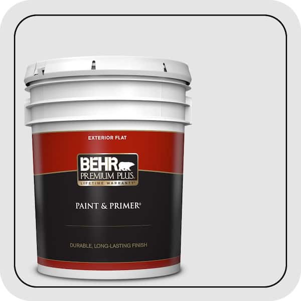BEHR PREMIUM PLUS 5 gal. #ICC-34 Violet Essence Flat Exterior Paint & Primer