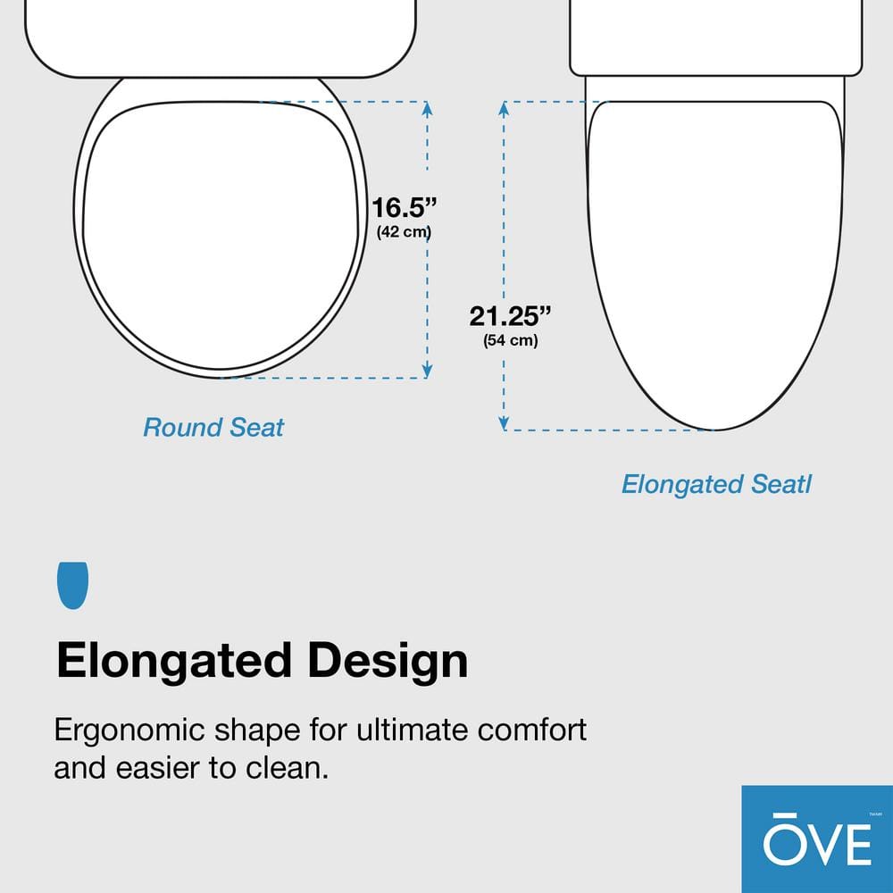 Wilma White High Efficiency Elongated Two Piece Bidet Toilet