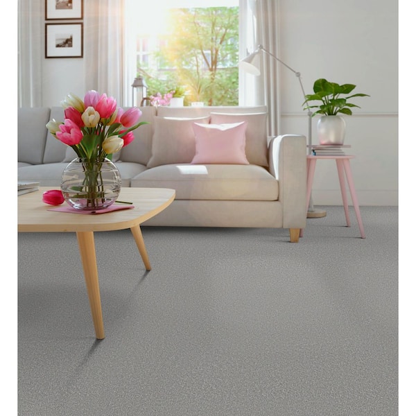 Lifeproof Park Royal I Pewter Gray 42 oz. Nylon Texture Carpet