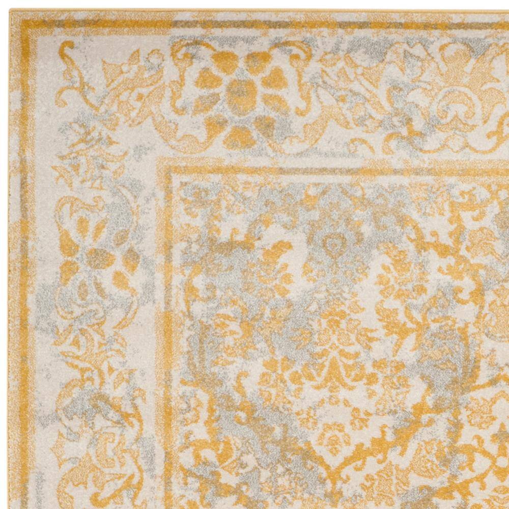Ivory Gold 8' x 10' Reversible Hand-Knotted Area Rug