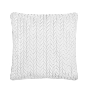 Cabo Polyester 20 in. Square Quilted Decorative Throw Pillow 20x20 in.