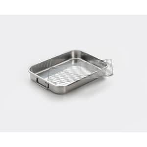 16.5 in. Stainless Steel Lasagna and Roasting Pan with Rack