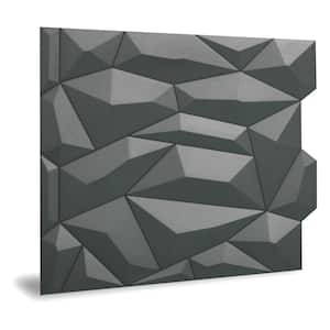 24'' x 24'' Glacier PVC Seamless 3D Wall Panels in Smoked Gray 6-Pieces
