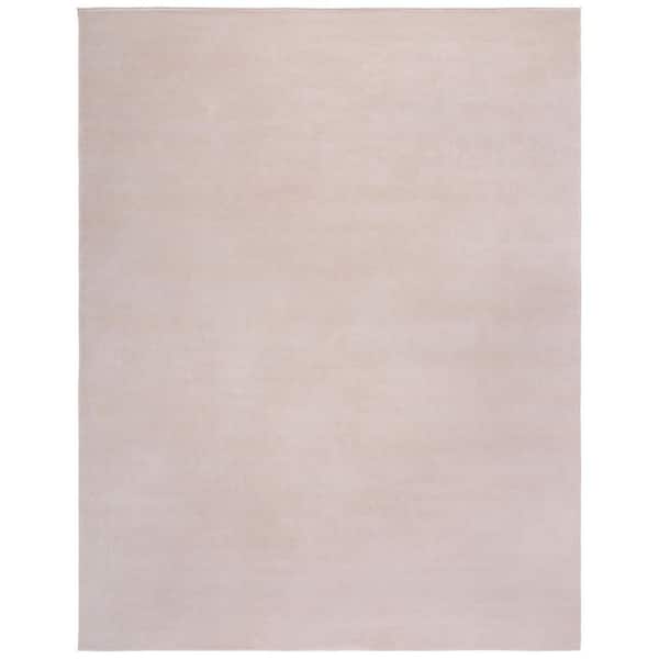 Loft Beige 9 ft. x 12 ft. Machine Washable Modern Solid Area Rug