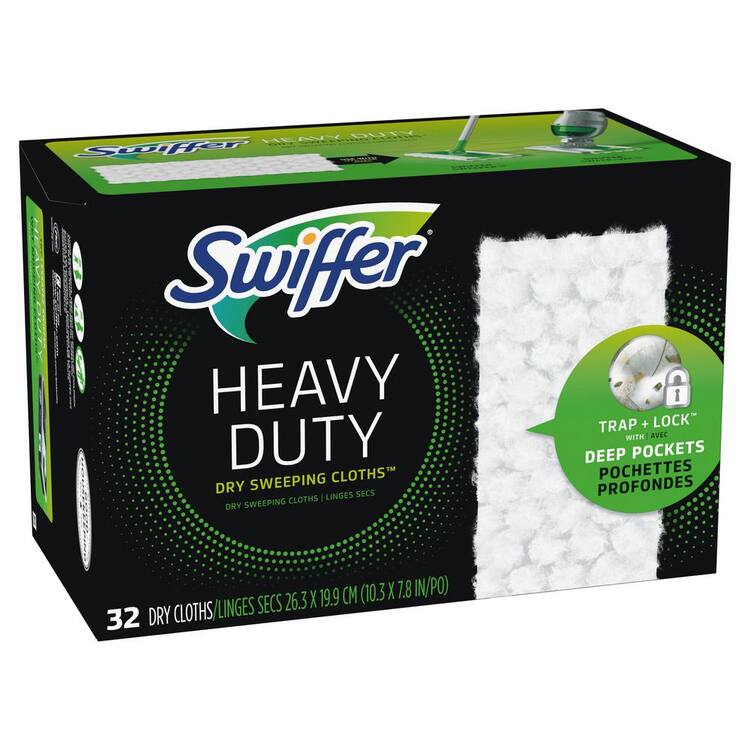 Swiffer Sweeper Heavy-Duty Dry Sweeping Cloth Refill Pads Unscented (32-Count)