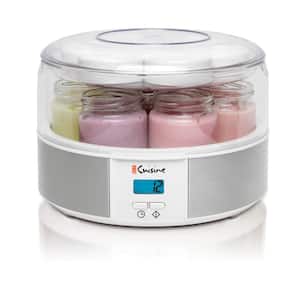 1.31 Qt. 7-Jar White Yogurt Maker with Built-In Timer