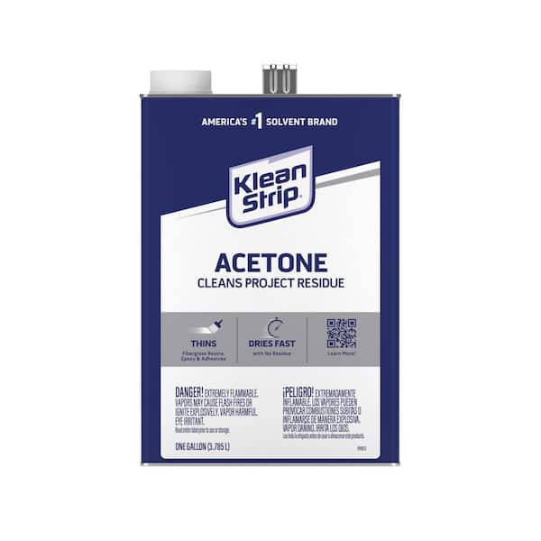 Klean-Strip Acetone, 1 gal Metal Can, Clear, Liquid