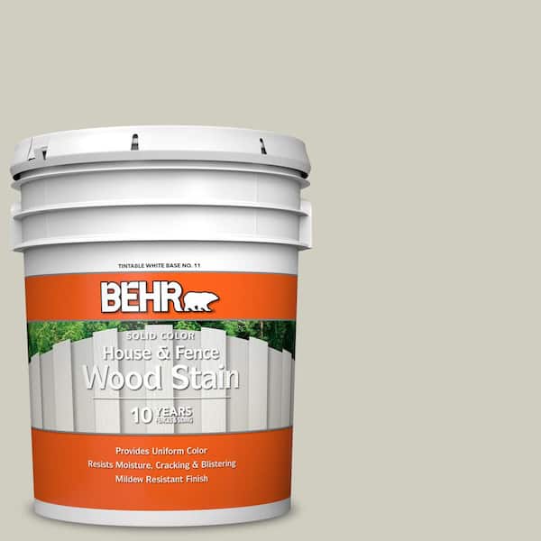 5 gal. #N350-2 Sawgrass Solid Color House and Fence Exterior Wood Stain