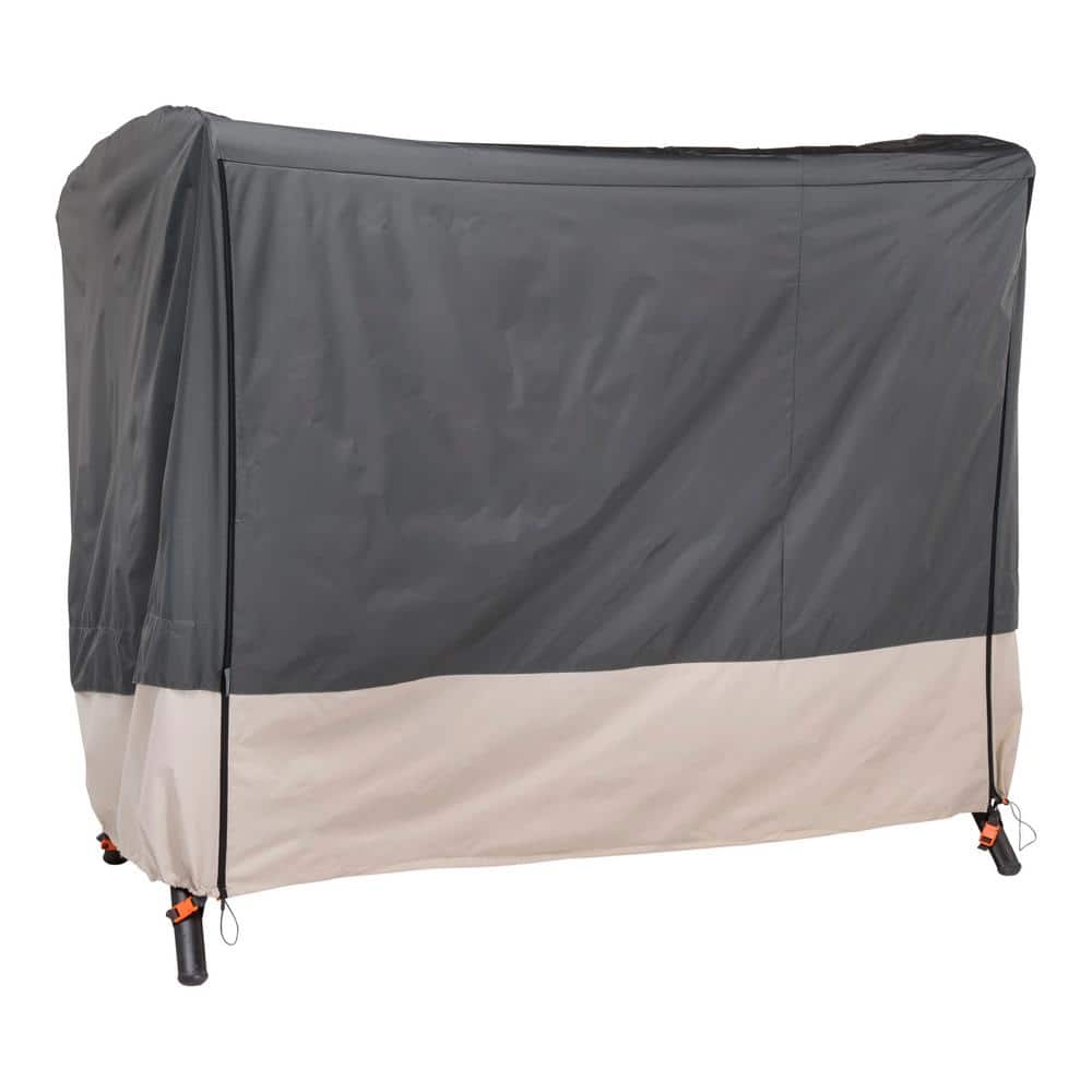 Gray Two-Tone Weather-Resistant Patio Swing Cover, 81"L x 52"W x 70"H