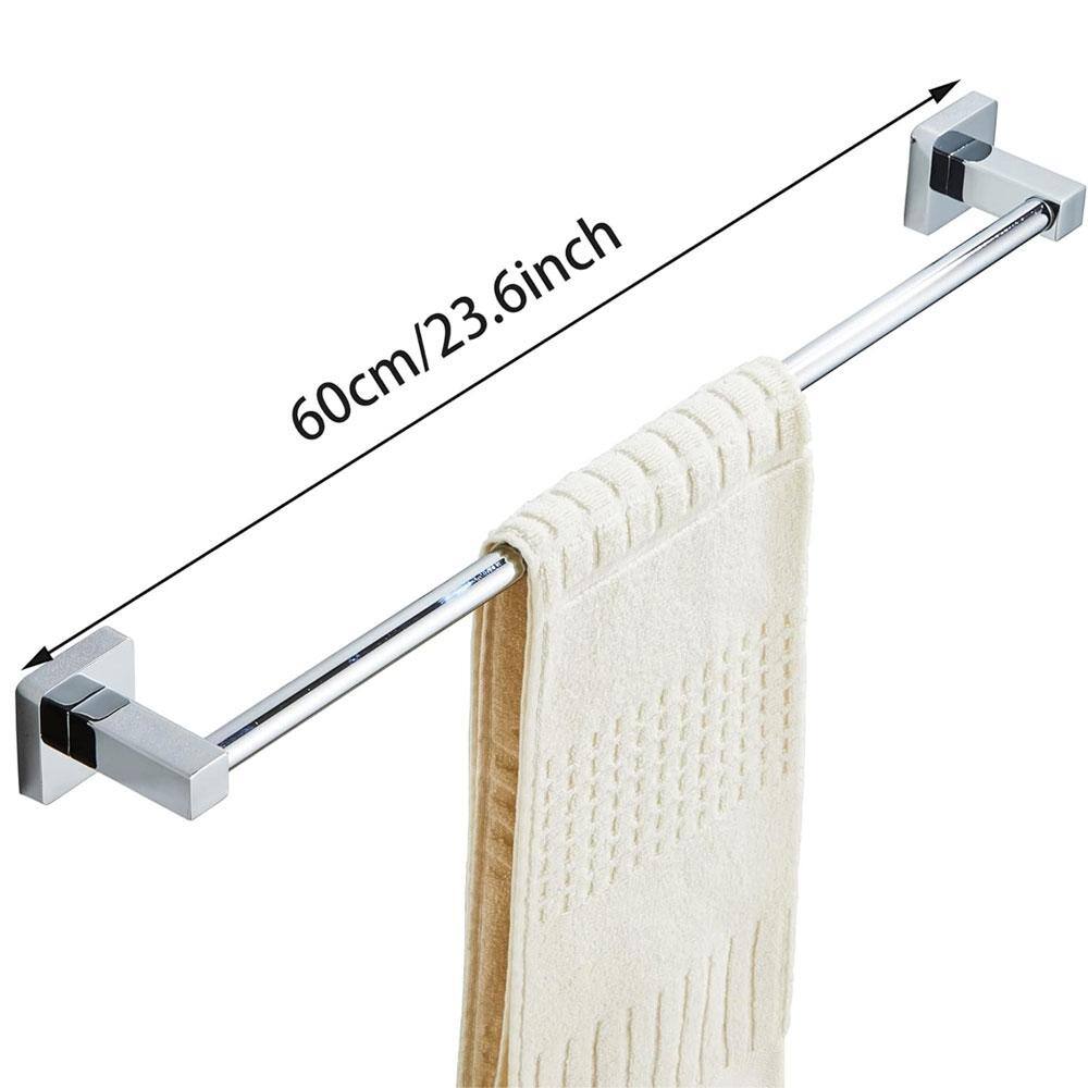 Brushed Chrome 4-Piece Bathroom Hardware Set