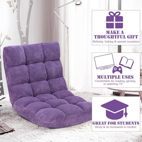 purple floor chair