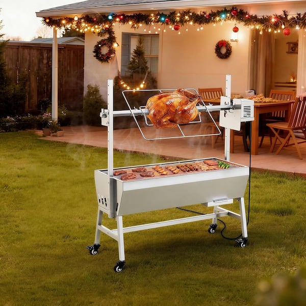 VEVOR Rotisserie Grill, 38W BBQ Outdoor Pig & Lamb Spit Roaster