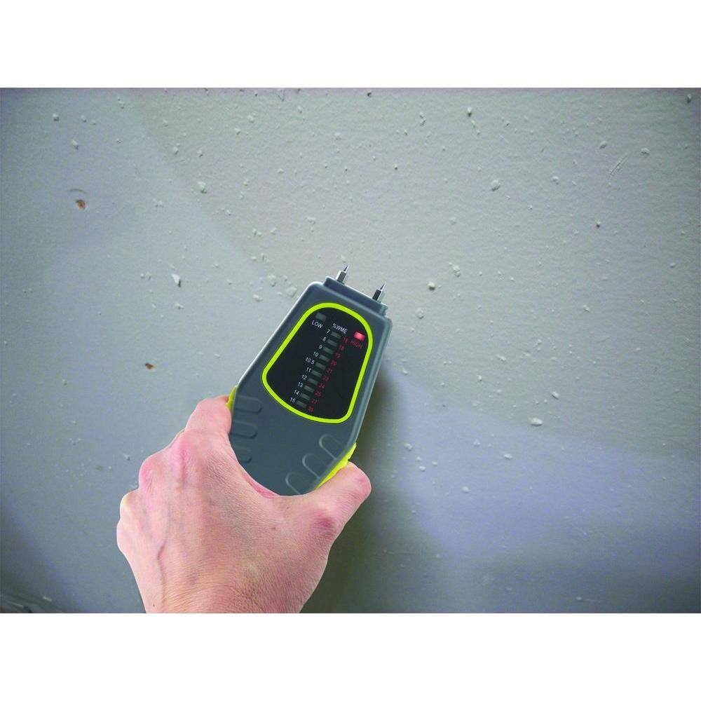Compact Gray and Yellow LED Display Moisture Meter