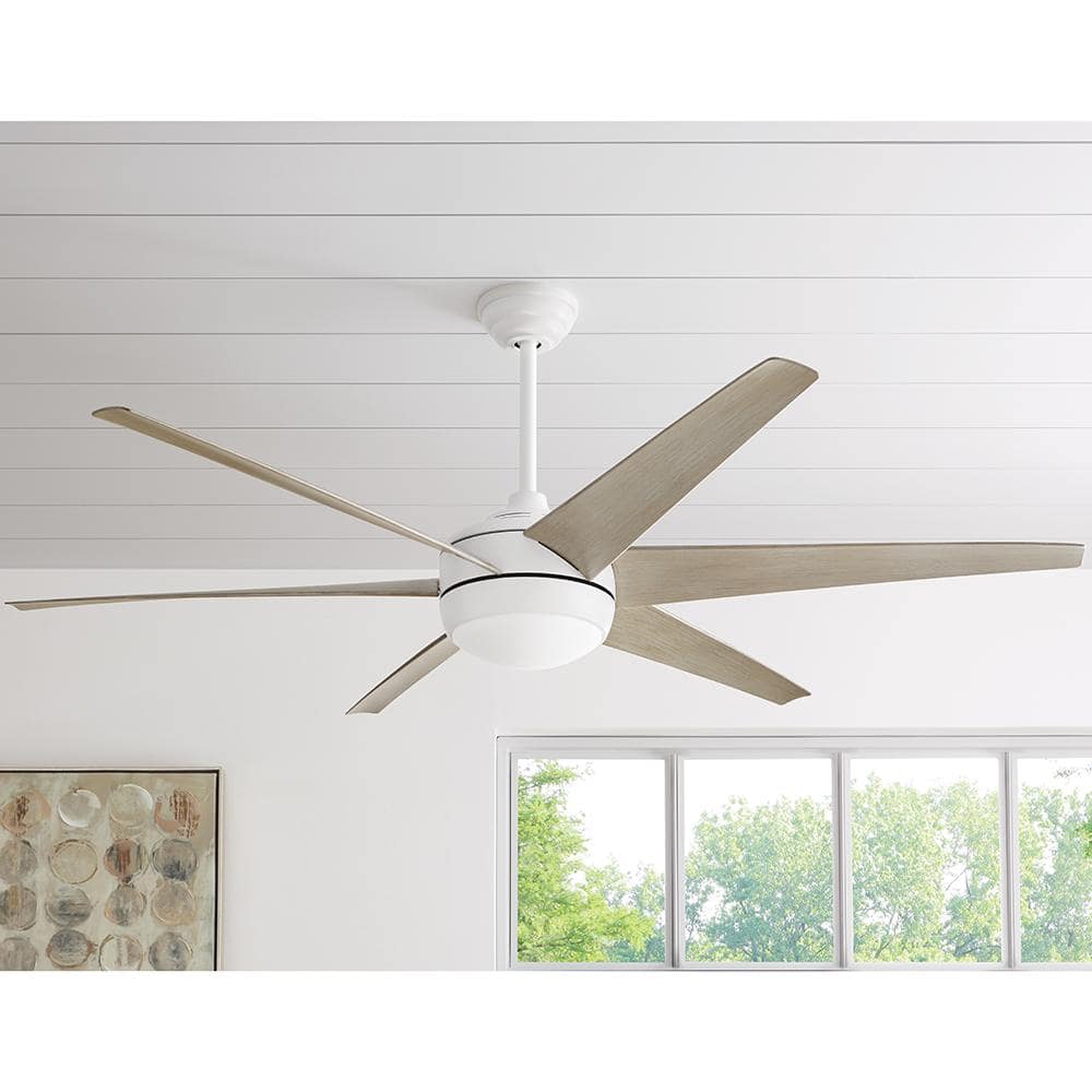 Windward 68 in. White Color Changing Integrated LED Matte White Ceiling Fan with Light Kit, DC Motor and Remote price history on PriceWatchPro