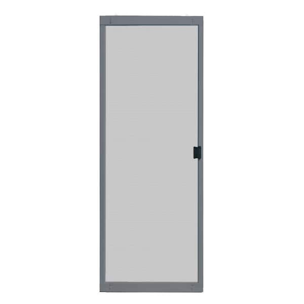 Unique Home Designs 30 in. x 80 in. Adjustable Fit Gray Steel Sliding Patio Screen Door