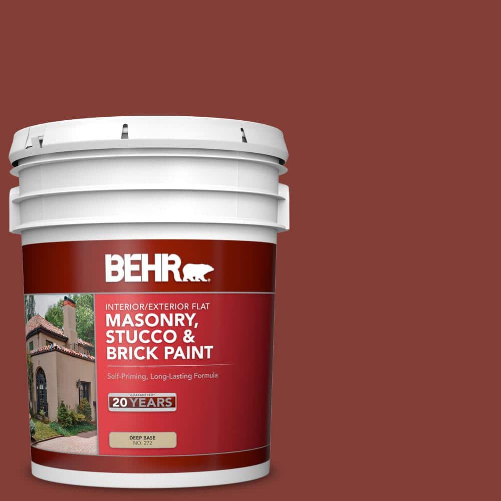 5 gal. #S160-7 Red Chipotle Flat Interior/Exterior Masonry, Stucco and Bric