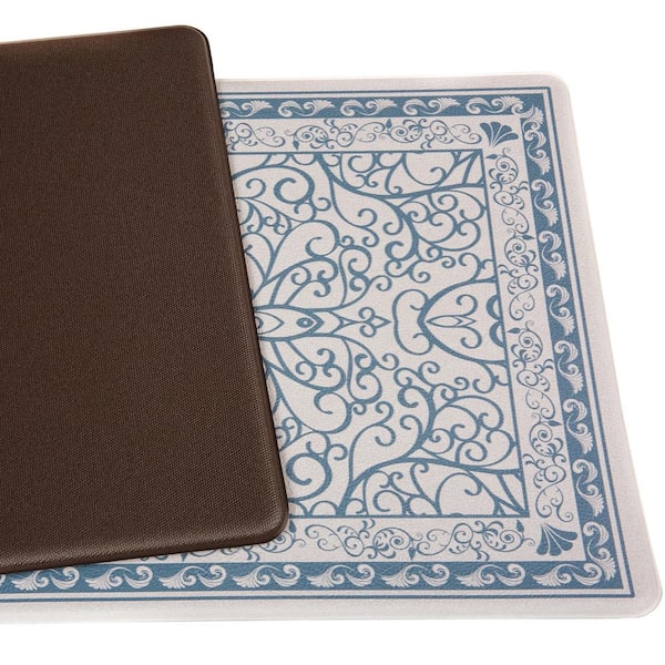 Traditional Bohemian Blue 18 in. x 47 in. Anti-Fatigue Standing Mat