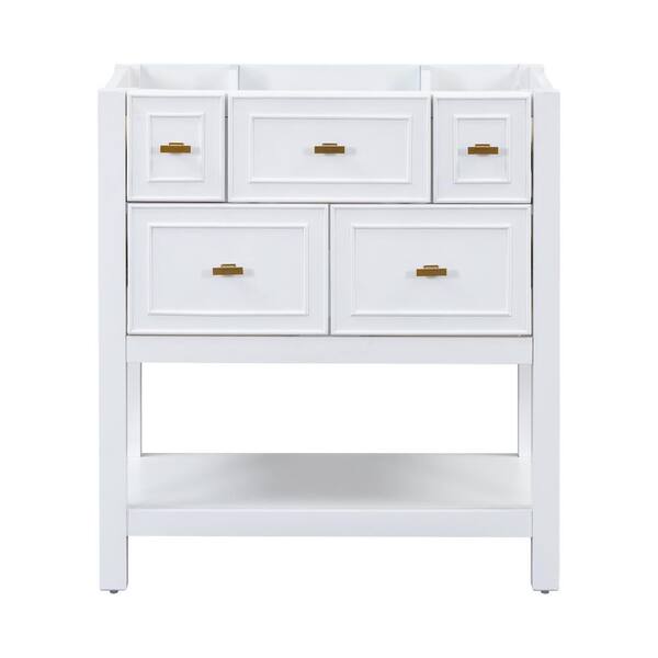 Boosicavelly 29.56 in. W x 17.79 in. D x 33.00 in. H Bath Vanity Cabinet without Top in White