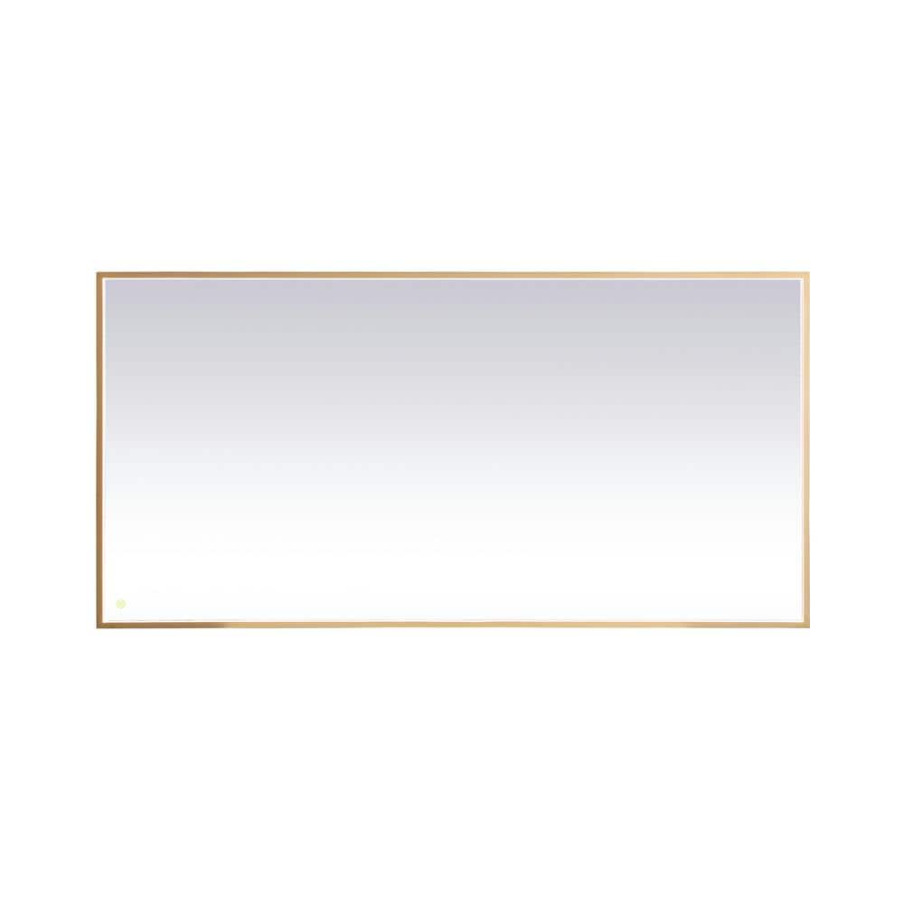 Timeless Home 72 in. W x 36 in. H Modern Rectangular Aluminum Framed LED Ba
