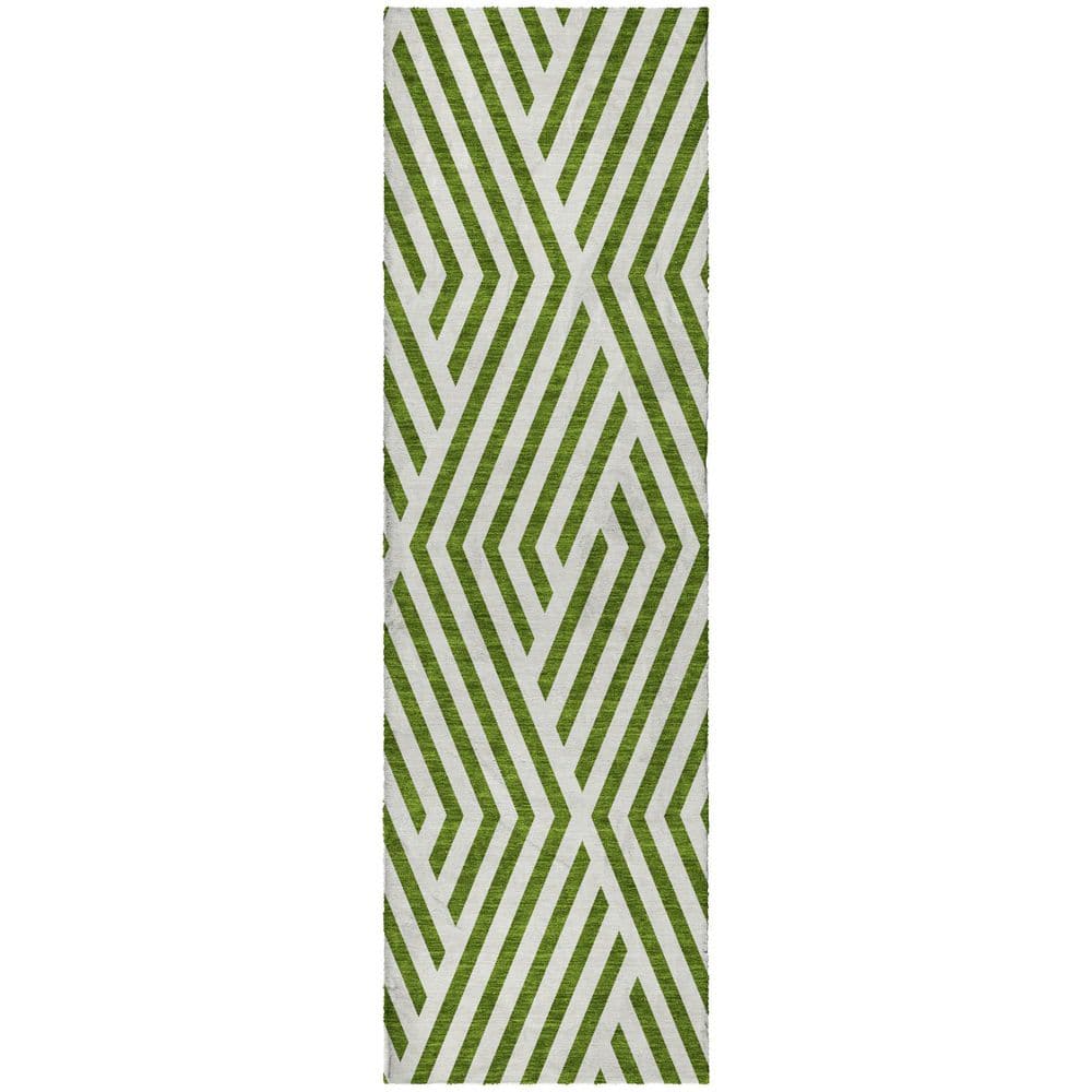 Dream Shag Premium Machine Washable Abstract ADS550 Olive 2 ft. x 7 ft. Runner Rug price history on PriceWatchPro