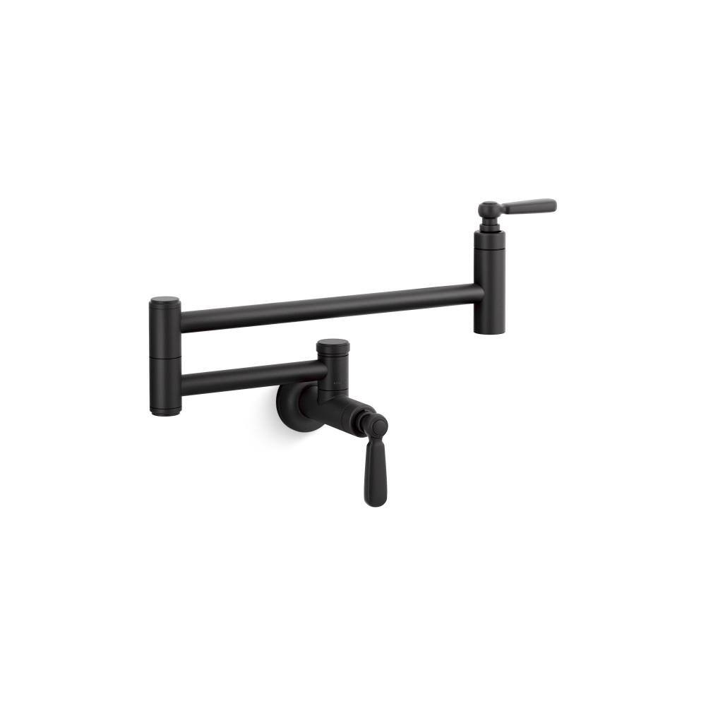 KOHLER Edalyn By Studio McGee Wall Mount Pot Filler in Matte Black