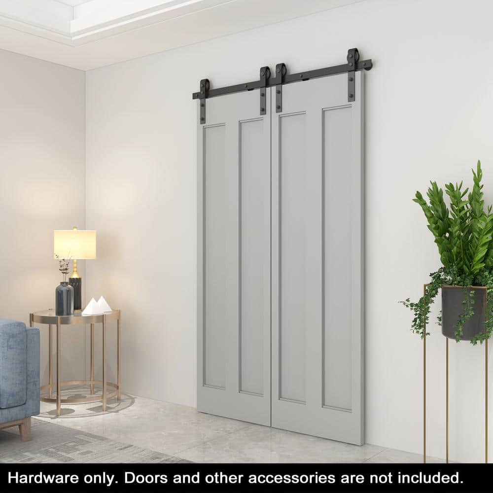 Matte Black Steel Folding Bi-Fold Door Hardware Kit