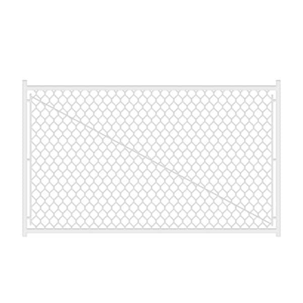 "Adjustable Chain Link Walk Gate Kit with Round Corner Frame, 3.8'H"