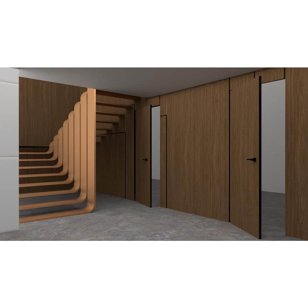 30 in. x 96 in. Unassembled Left-Hand/Outswing Solid Core Walnut Flush Mount Hidden Door with Black Hinge Finish price history on PriceWatchPro