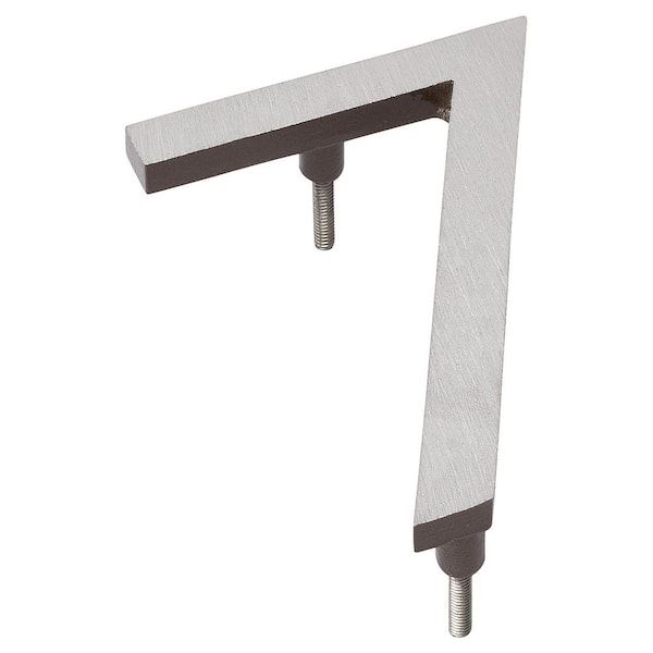 Montague Metal Products 4 in. Satin Nickel/Roman Bronze 2-Tone Aluminum Floating or Flat Modern House Number 7