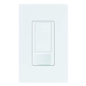 No Neutral Required 250 Watts Single-Pole MS-OPS2-WH White & Maestro Motion Sensor Switch White Lutron Diva LED+ Dimmer